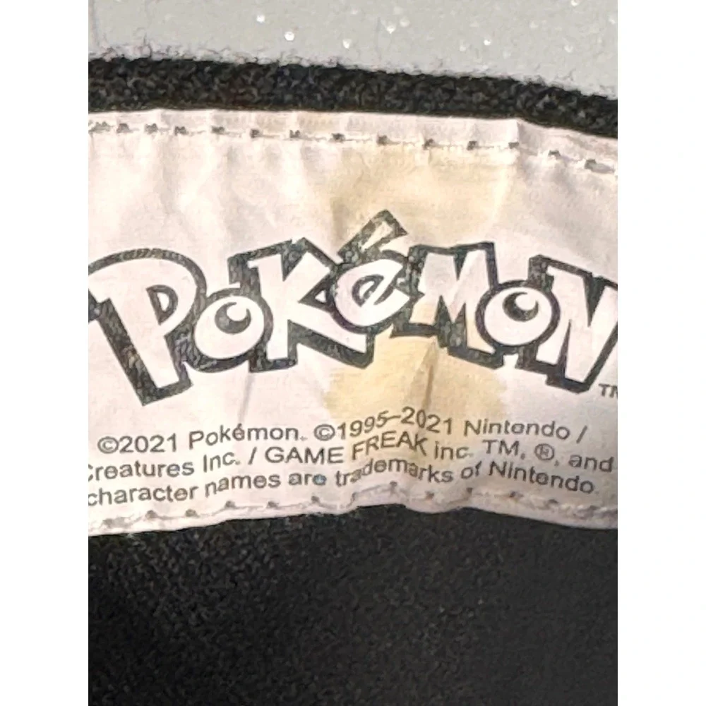 Bioworld Pokemon Pikachu Snapback Hat Black Japanese Katakana Adjustable OSFM
